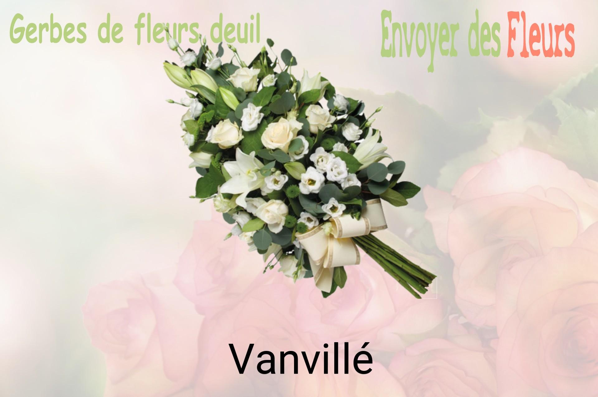 Gerbe de fleurs de deuil livrée à Vanvillé